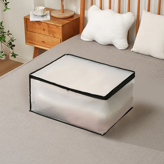 Hmgxay Storage Box, Folding Plastic Storage Container for Under Bed, Moistureproof Organizer for Blankets and Clothes, Odorless Storage Bin for Quilts and Toys