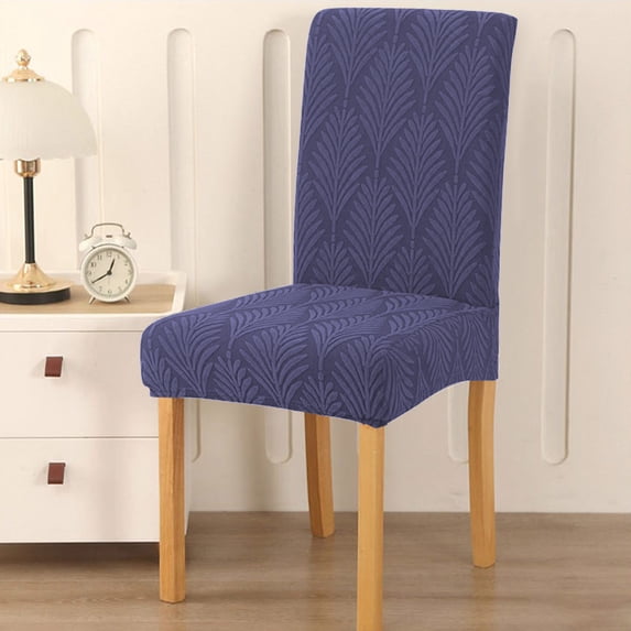 Hmgxay Thickened Leaf Chair Cover, Elastic Dining Chair Slipcover for Home Use, Full-Fit Seat Cover for Dining Chairs, Multi-Patterned Chair Protector for Holidays(Purple)