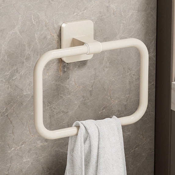 Hmgxay Towel Rack, Wall Mounted Towel Hook, Hand Towel Holder, Round Hanging Rod for Bathroom Kitchen(White)