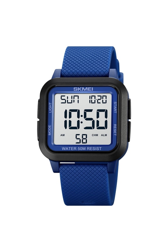 Waterproof Watch, Stylish Sports Watch with Steel Bracelet, Multi-Function Digital Timepiece, Lightweight Elegant Watch for Outdoor Activities