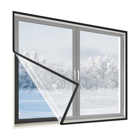 Hmgxay Winter Window Insulation, Transparent Windproof Thermal Film, Coldproof Warm Film, Frostproof Curtains for Winter Protection(71x79 Inches)