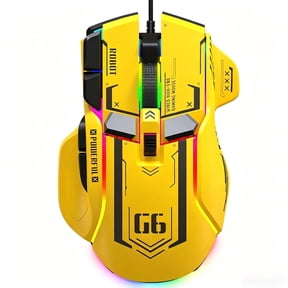 Hmhnsya G6 Wired RGB Ergonomic Gaming Mouse, 12 Programmable Buttons
