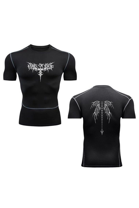 Men's Compression T-Shirts, Original Graphic Design, Quick-Drying Fitness Apparel, Available in Short Sleeve Styles