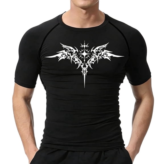 Hmhnsya Mens Compression Shirt Rash guard Fitness For Men Gym Sports T-Shirt Running Sweatshirt Outdoor Mountaineering Training