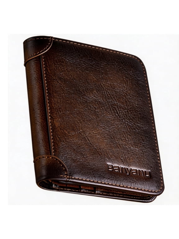 RFID Trifold Wallet, Genuine Leather for Men, 11 Card Slots 2 Cash Pockets, Men’s Gift