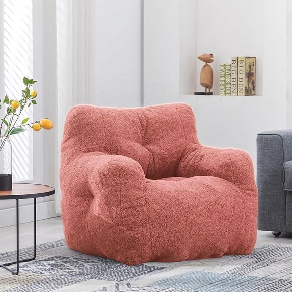 Hmlinktt Bean Bag Chair with Armrests Stuffed High-Density Foam, Lazy Sofa Comfy Chair BeanBag Chair for Adults in Living Room,Bedroom Reading