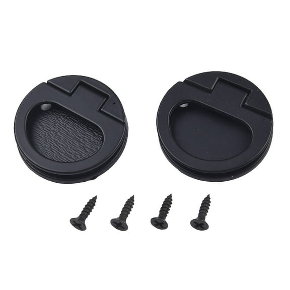 Hmoddpon-2Pcs Flush Ring Pull Handles Zinc Alloy Door Pull for Drawer Sliding Door