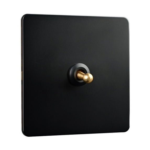 Hmoddpon-86 Type Stainless steel panel Wall Toggle Light Switch Brass rod 1Way 2Way