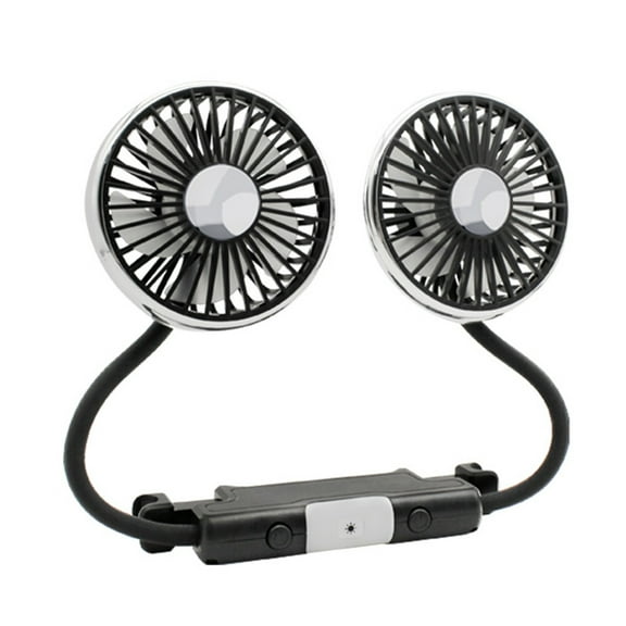 Hmoddpon-Car Double Head Light with Soft Tube Fan Creative Practical Car Interior