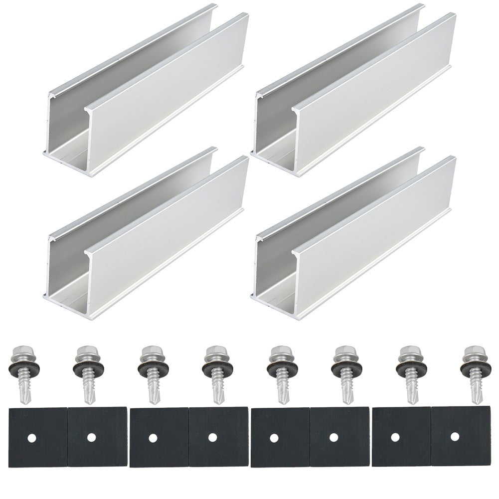 Hmoddpon-Solar Modules Rail Bracket Trapezoidal Sheet Flat Roof PV ...