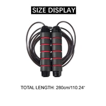 Hmount Deeroll Speed Jump Rope Weight Gym Training Steel Skipping Rope Sporting Exercise Tool Home Indoor Fitness Equipments(Black&Red)