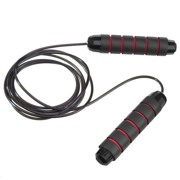 Hmount Deeroll Steel Wire Fitness Jump Rope Speed Skipping Workout Gym Aerobic Exercise Mens(Black&Red)