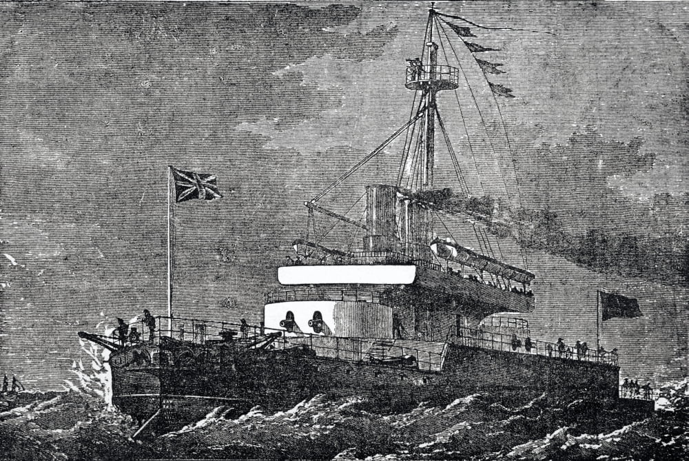 Hms Devastation At The Queens Jubilee Naval Review In 1887 From Illustrated London News July 1887 Canvas Art - Ken Welsh Design Pics (17 x 11)