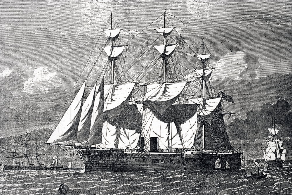 Hms Sultan At The Queens Jubilee Naval Review In 1887 From Illustrated London News July 1887 Canvas Art - Ken Welsh Design Pics (17 x 11)