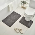 thumbnail image 1 of Hmsavn 2 of Set Bathroom Rug ，Memory Foam Bath Rug Toilet Mat Soft Absorbent Thick Rug Non-Slip Backing Universal Machine Washable Suitable For Bathroom Antiskid, 1 of 2
