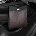 thumbnail image 1 of Hmsavn Car Accessories Water Proof Car Leather Trash Can Car Garbage Bin LED Hanging Back Seat Storage Bag With Light, Car Mounted Front Garbage Bin, 1 of 2
