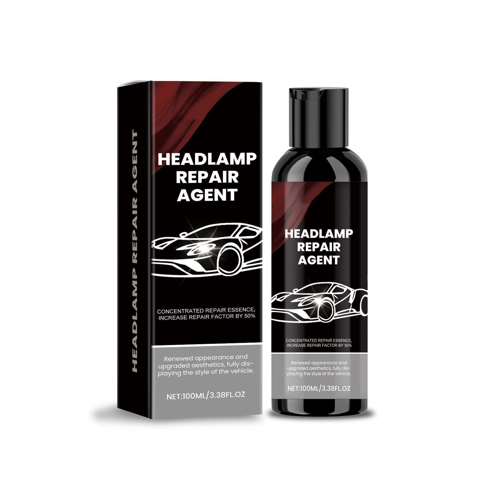Hmsavn Car Headlight Cleaner Headlight Restoration Polishing Paste Car Paint Care Refinisher 100ml Cleaning Supplies