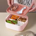 thumbnail image 1 of Hmsavn Lunch Bag 3 Compartments In One Large Lunch Box Leakproof Lunch Box Suitable For Dining Out Work School Plastic Microwave Lunch Box Sealed, 1 of 7