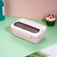 thumbnail image 1 of Hmsavn Lunch Box Divided Lunch Box, Microwave Heated Plastic Lunch Box, Microwave Oven Student Meal Box Office Worker Portable Tableware Meal Box Food Storage Containers for School, Work and Travel, 1 of 3