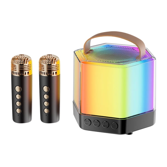Hmsavn Microphone Microphone Audio Bluetooth Wireless Small Speaker Children's Family Karaoke Electronics