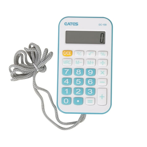 Hmsavn Mini Portable Scientific Calculator Cute 8-Digit Calculator portable calculator with string for Office Home, School,Blue