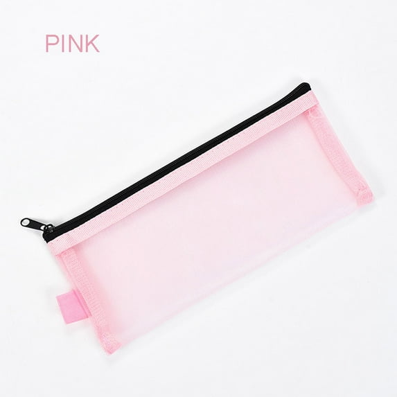 Hmsavn Organization and Storage Mesh Pen Bag Transparent Stationery Bag