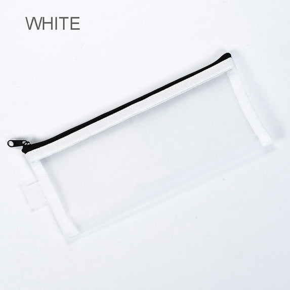 Hmsavn Organization and Storage Mesh Pen Bag Transparent Stationery Bag