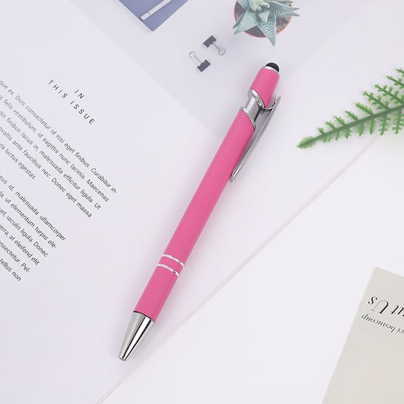 Hmsavn Pens Aluminum Rod Pen Spray Adhesive Click Pen -use Screen Business Student Writing Ballpoint Pen 10pc 10ml,Pink