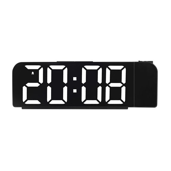 Hmsavn Projection Digital Alarm Clock For Bedroom Colorful LED Alarm Clock For Bedrooms With 12/24H Snooze Mirror LED Alarm Clock Electronics