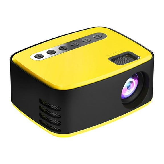 Hmsavn T20 Mini Portable Pocket Home Cinema 1080P LED Home Media Video Player Movie Projector - Projector 3D HD 1080P LED Cinema AV USB Electronics