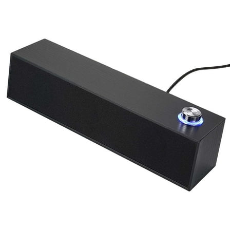 Hmsavn Wired Bluetooth Speaker Multimedia Computer Desktop Long Strip Wooden Speaker Heavy Electronics