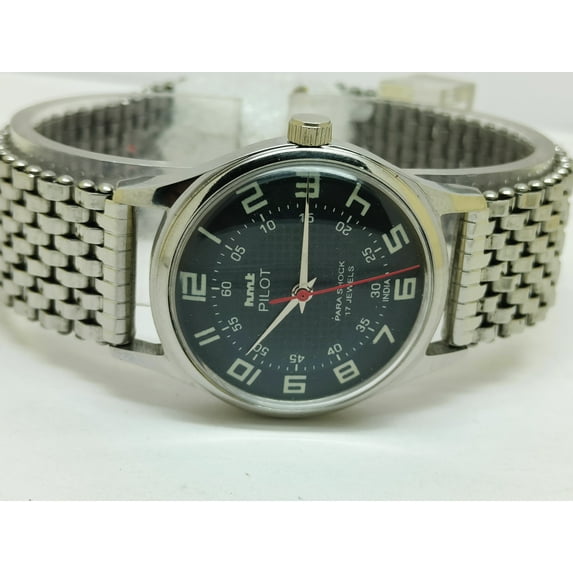 Hmt Pilot Mechanical Hand Winding Vintage Wristwatch For Men