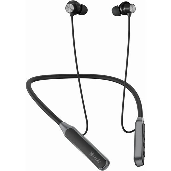Hmusic H06 Wireless Neckband Headphones ENC Mic, Magnetic Earbuds, Waterproof, Noise Cancelling for Office Meeting, Gaming, Outdoor Exercise, Travel