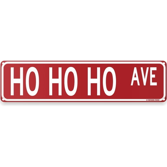 Ho Ho Ho Avenue Christmas Theme Street Sign 16 x 4 Holiday Humor Ornament Novelty Home Decor Wall Decoration.jpg