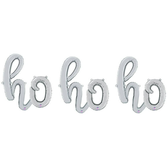 Ho Ho Ho - Betallic Script Letters Kit (Air-Fill Only) Foil Mylar Balloon - Party Supplies Decorations