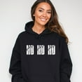 thumbnail image 1 of Ho Ho Ho Block Distressed - Women's Graphic Hoodie, 1 of 6