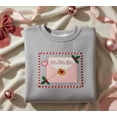 thumbnail image 1 of Ho Ho Ho Christmas Letter Embroidered Sweatshirt, Festive Envelope Holiday Crewneck, Cute Santa Mail Cozy Winter Gift, 1 of 4