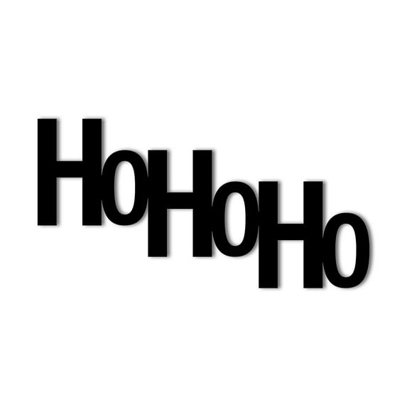 Ho Ho Ho Christmas Themed Word Art Laser Cut Solid Steel Decorative Home Accent Wall Sign Hanging