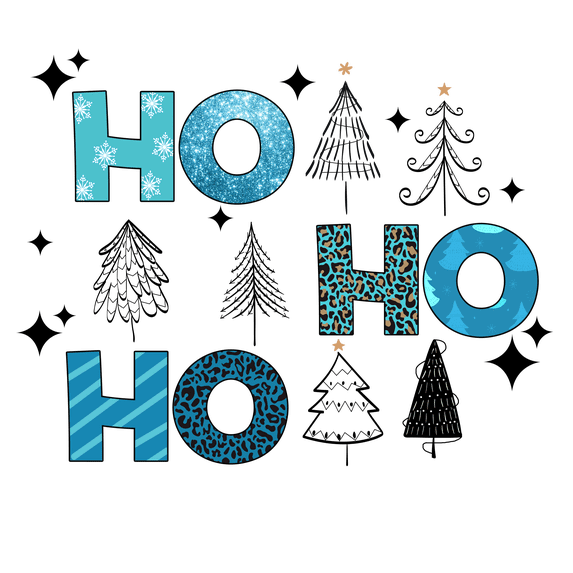 Ho Ho Ho Christmas Tree Christmas Great Gift Idea Decal Sticker 2 Pack 5 Inch Stickers S11771