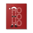 thumbnail image 1 of Ho-Ho-Ho Clever Red Santa Claus Outfit Typography Inspirational Graphic Art Gallery-Wrapped Canvas Print Wall Art, 1 of 7