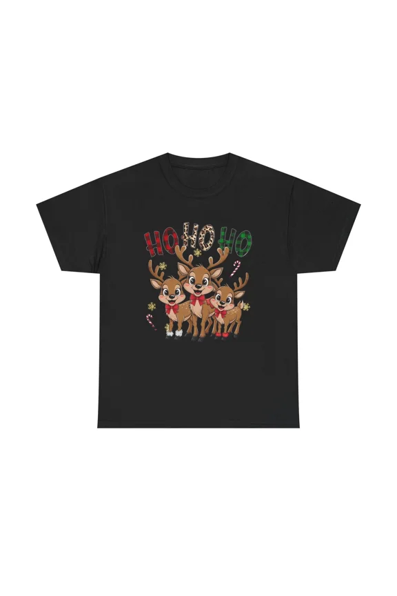 Ho Ho Ho Holiday Retro Funny Graphic Cotton Unisex T-Shirt up to size 5XL