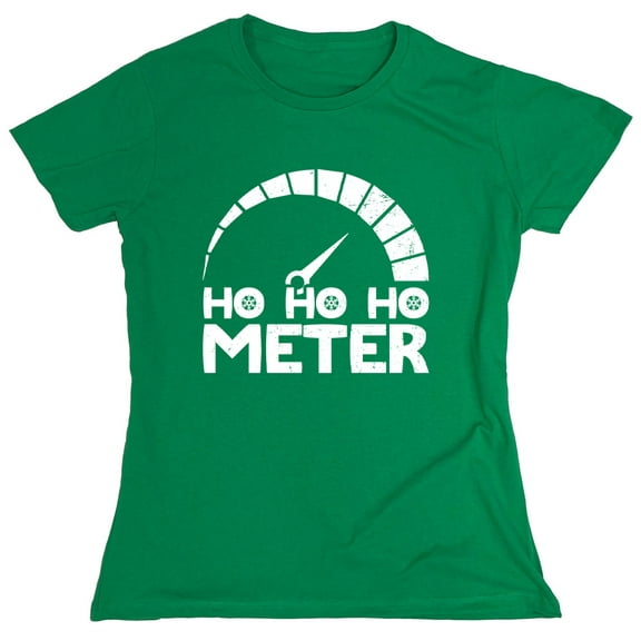 Ho Ho Ho Meter Sarcastic Humor Novelty Funny Women's Casual Tees
