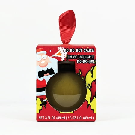 Ho Ho Ho Ornaments with 3oz of Red Habanero or Jalapeno Liquid Hot Sauce - MSRF