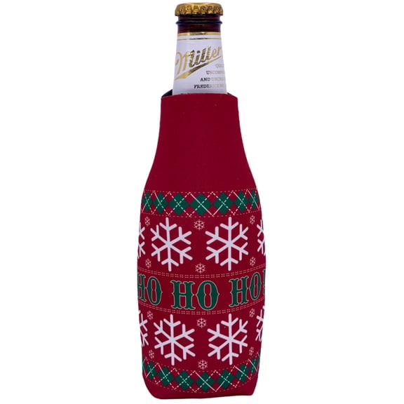 Ho Ho Ho Pattern Christmas Beer Bottle Coolie