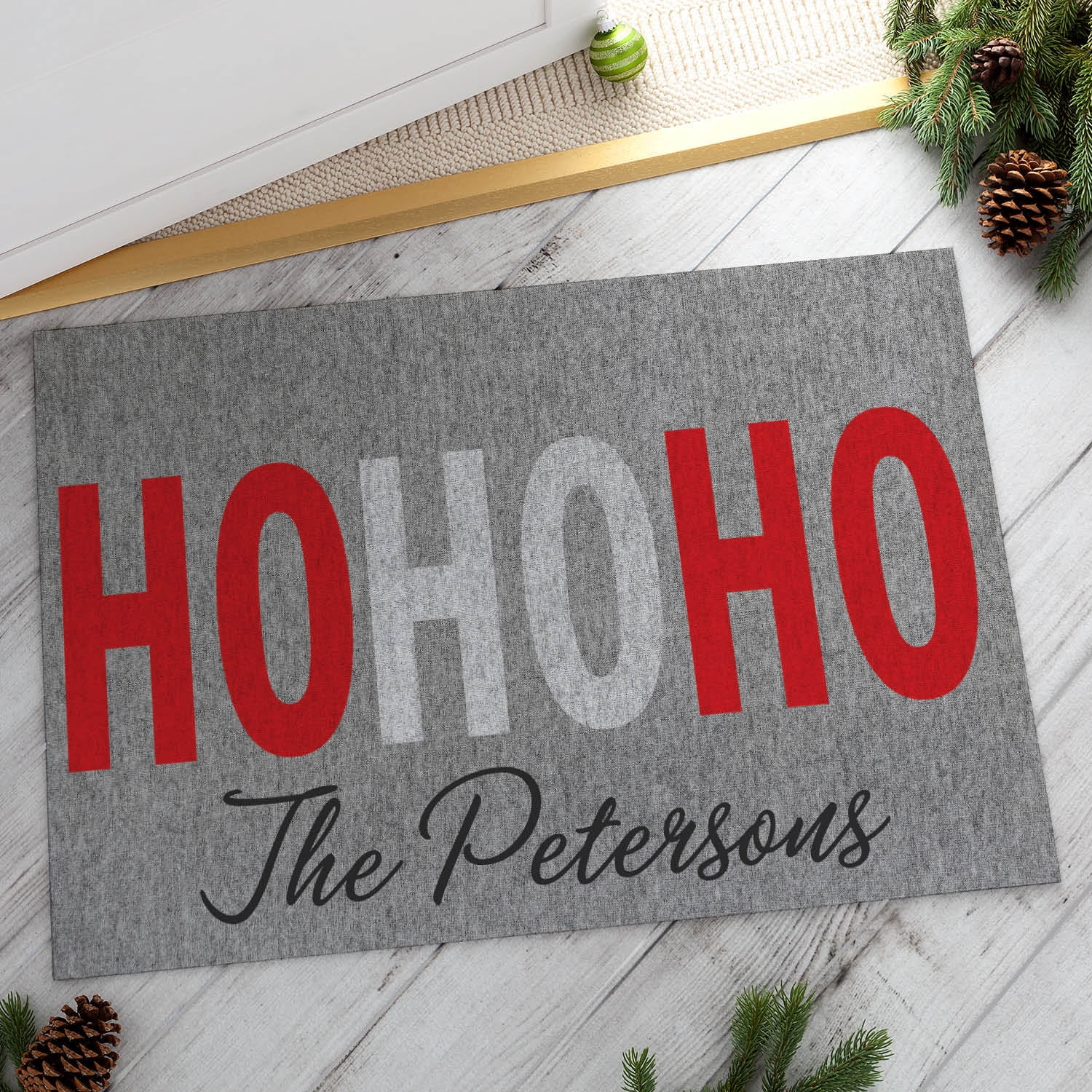 Ho Ho Ho Personalized Doormat