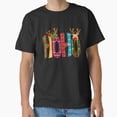 thumbnail image 1 of Ho Ho Ho Plaid Reindeer Cute Festive Holiday Deer Winter Graphic Unisex T-Shirt up to size 5XL, 1 of 2