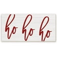 thumbnail image 1 of Ho Ho Ho Santa Christmas Sign Rustic Wood Wall Sign 9x18 (Unframed), 1 of 1