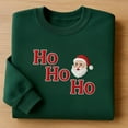thumbnail image 1 of Ho Ho Ho Santa Embroidered Christmas Sweatshirt, Festive Holiday Shirt, Merry Christmas Embroidey, Christmas Gift for Him or Her, Xmas Gift, 1 of 5