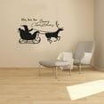 thumbnail image 1 of Ho Ho Ho Santa Sleigh Deer Christmas Quote Holiday Seasons Merry Christmas Santa Claus Quotes Vinyl Design Wall Sticker Art Decal Boys Girls Room Bedroom Decors Stickers Decoration Size (14x20 inch), 1 of 3