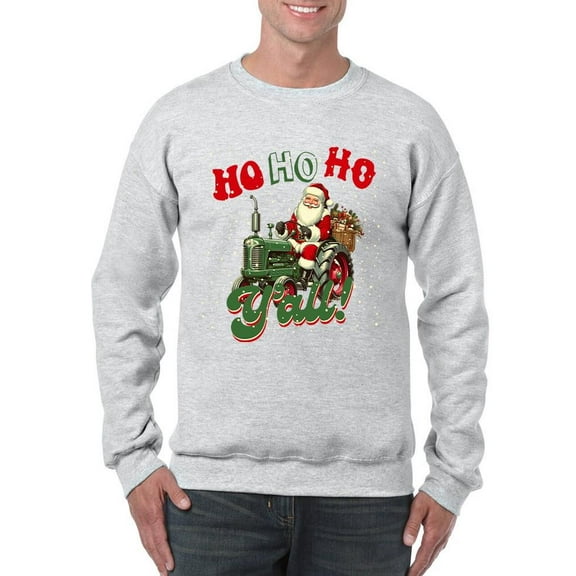Ho Ho Ho Y'all - Santa Tractor Xmas Men's Sweatshirt